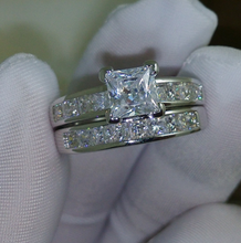 Load image into Gallery viewer, Our Best Seller: 10k White Gold Plated Wedding Set