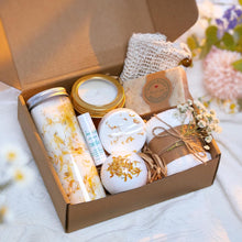 Load image into Gallery viewer, Natural Spa Gift Set for Her, Self Care Package for Women with Citrus and Vanilla, Spa Gift Basket, Wellness Spa Box, Bath and Body Products - Because You&#39;Re Worth It!