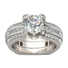 Load image into Gallery viewer, Cubic Zirconia Insert Wedding Ring