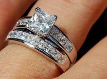 Load image into Gallery viewer, Our Best Seller: 10k White Gold Plated Wedding Set