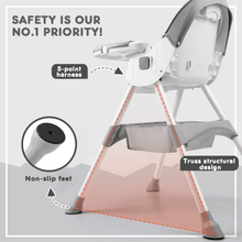 Load image into Gallery viewer, 4-In-1 Multifunctional Convertible High Chair for Babies and Toddlers