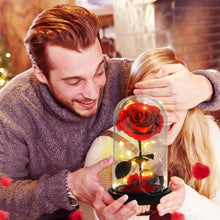 Load image into Gallery viewer, Best for Mom Preserved Real Rose, Eternal Rose in Glass Dome Gifts for Women Mother&#39;S Day Christmas Valentine&#39;S Day Birthday (Red, Large)