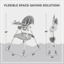 Load image into Gallery viewer, 4-In-1 Multifunctional Convertible High Chair for Babies and Toddlers