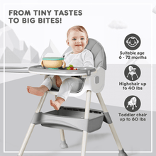 Load image into Gallery viewer, 4-In-1 Multifunctional Convertible High Chair for Babies and Toddlers