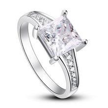 Load image into Gallery viewer, Princess Cut 925 Sterling Silver Engagement Ring