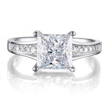 Load image into Gallery viewer, Princess Cut 925 Sterling Silver Engagement Ring