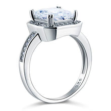 Load image into Gallery viewer, 4ct Rectangle 925 Sterling Silver Wedding Engagement Ring