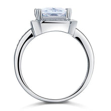 Load image into Gallery viewer, 4ct Rectangle 925 Sterling Silver Wedding Engagement Ring