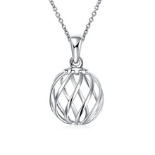 Load image into Gallery viewer, Intertwined Ball 18K White Gold Plated Necklace