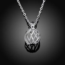Load image into Gallery viewer, Intertwined Ball 18K White Gold Plated Necklace