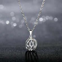 Load image into Gallery viewer, Intertwined Ball 18K White Gold Plated Necklace