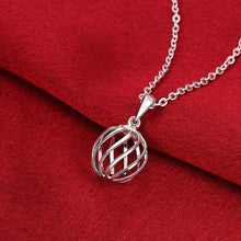 Load image into Gallery viewer, Intertwined Ball 18K White Gold Plated Necklace
